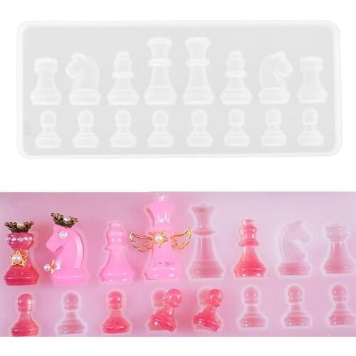International Chess Shape Silicone Mold for DIY Chocolate Baking Tools Non-stick Fondant Cake Ice Cube Mold Kitchen Baking Tray