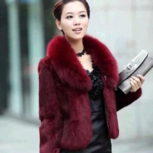 Fur fashion womens Korean imitation fur coat short fur fox fur imitation fur coat imitation fur fur coat women black fur coat