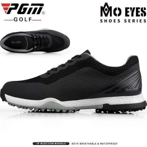 Mens Breathable Golf Shoes Professional Waterproof Sneakers Mens Lightweight Comfortable Non-slip Shoes D0771