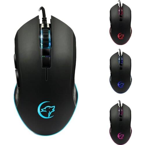 USB Wired Mouse for Home Office RGB Backlight Gaming Optical 3200DPI Mouse for PC Laptop 1.5M Cable USB Mice Universal