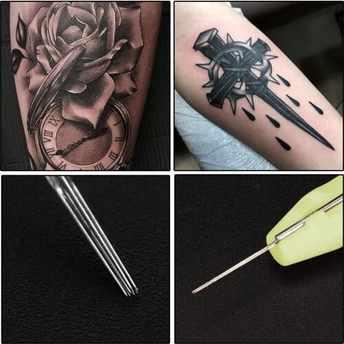 Hand Poke Stick Tattoo Kit DIY Tattoo Supply Ink Tattoo Needles Set for Beginners Artists