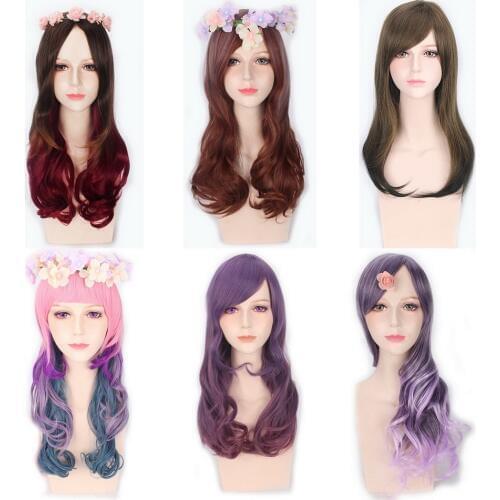 Fashion Sexy Long Lolita Wig Cosplay Costume Synthetic Hair Halloween Costume Ombre Party Play Wigs For Women