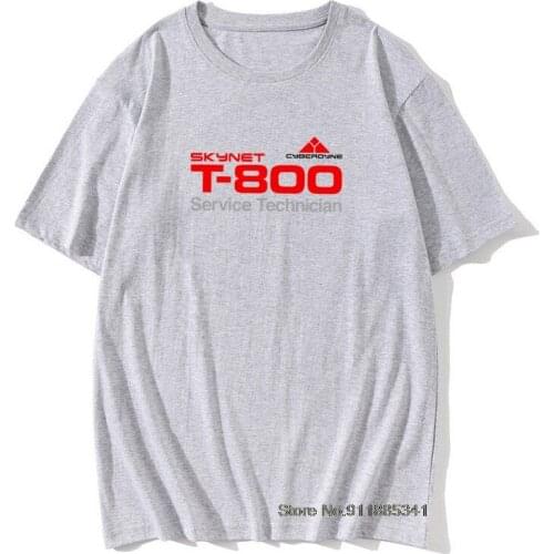 T-800 Technician T Shirt Men Cotton Novelty Tshirt Crewneck Terminator Cyberdyne Cyborg Camisas Hombre Vintage