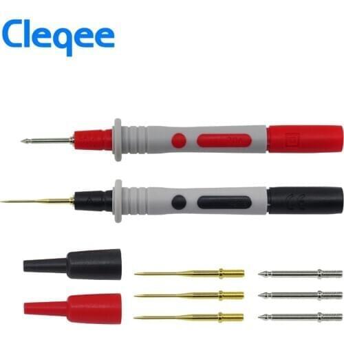 Cleqee P8003 p8001 1set 2pcs Multimeter Probe Replaceable gilded Needle Multi-purpose Test pen
