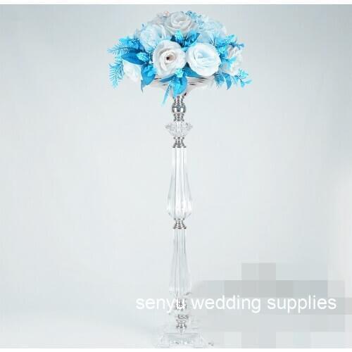 Table Centerpiece Vase Stand Wedding Decoration Flower Holder Crystal Candlestick walkway props road lead senyu0438