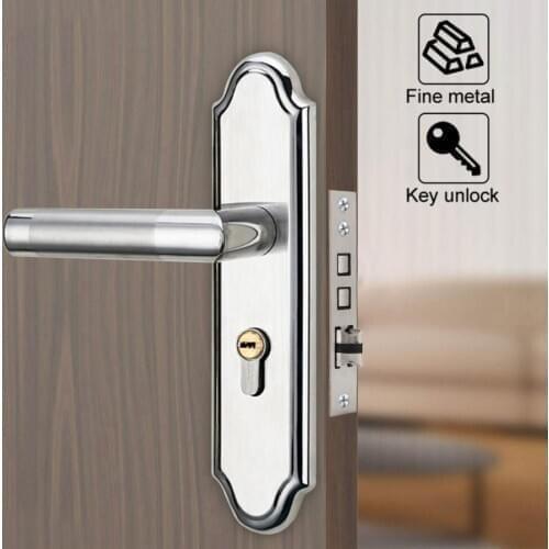 Universal European Style Retro Door Lock Stainless Steel Adjustable Door Lock Bedroom Door Handle Safety Door Lock