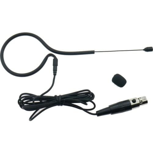 Top Quality Black Ear Hook Headset Microphone for AKG Samson Gemini Wilress Earset System TA3F Mini XLR 3Pin