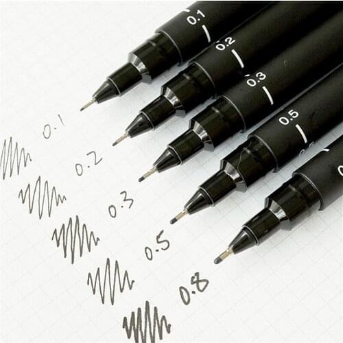Japanese UNI Drawing Pin Pen ,Ultra Fine Line Art Marker Black Ink Pen,micron Drawing Pen Office School ,High quality DIY pen
