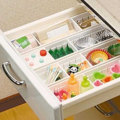 Dresser Divider Storage Box Kitchen Drawer Tableware Organizer Closet Cabinet Ties Socks Bra Divider Adjustable Board Design