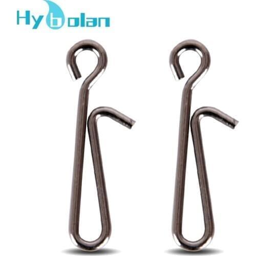 50pcs Stainless Steel Clips Fishing Hook Connector Fast Fishing Swivel Hanging Snap Interlock pin Tackles Tools Accessories