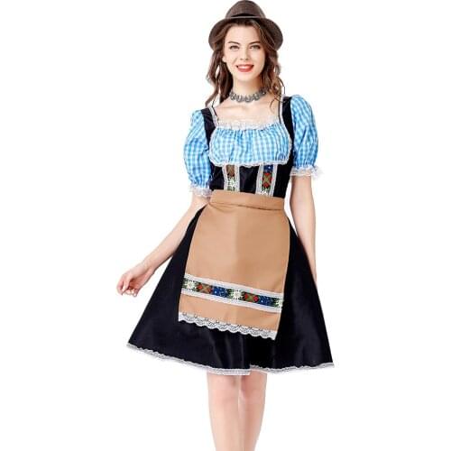 Womens Sexy Halloween Costume for Women Sexy Cosplay Maid Maid Dress Beer Girl Oktoberfest Halloween Costumes Holiday