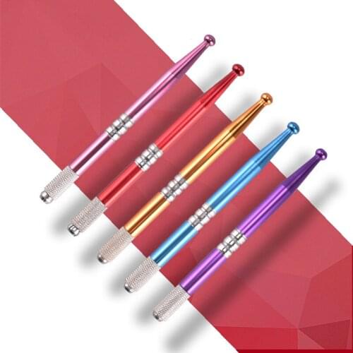1pcs Golden Microblading pen tattoo machine for permanent makeup eyebrow tattoo manual pen needle blade