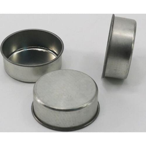 1Pc 4.31x1.5CM Round Metal Tealight Cup Holder Empty Case Candle Wax Container Bowl Mold DIY Jelly Gel Jars Making Accessories