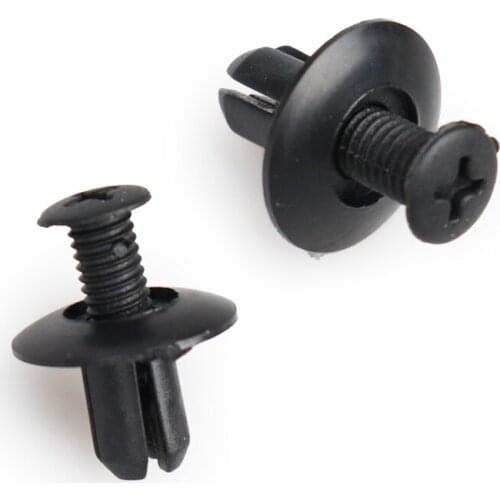 10-50pcs Universal Car Bumper Fender 8mm Hole Plastic Rivets Fasteners Screw Car Fastener Clips for Nissan Toyota Focus Kia