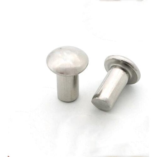 10pcs M3 stainless steel semicircular head rivet solid rivet household solids round cap decoration bolts 35mm-50mm length