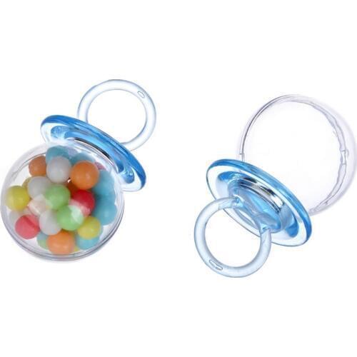 12Pcs Transparent Candy Box Baby Shower Baptism Favor Creative Wedding Party Decoration