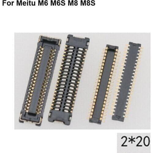 2pcs For Meitu M6 M6S LCD display screen FPC connector For Meitu M8 M8S logic on motherboard mainboard