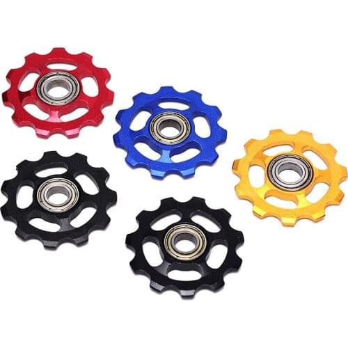 2pcs 11T Ultralight MTB Aluminum Alloy Bike Bearing Wheel Rear Derailleur Pulleys Outdoor Bicycle Parts