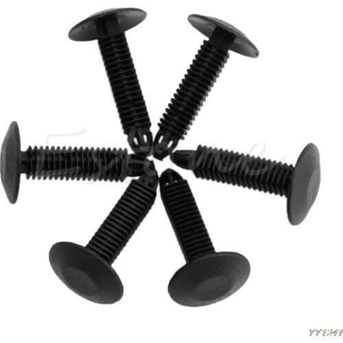 20Pc 7mm Car Hole Plastic Black Door Bumper for Fender Rivets Push Clip Fastener New hot sell