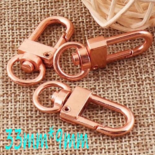 30 Pcs Rose Gold Lobster Swivel Clasps Hook Clasps Claws Carabiner Snap Buckle Gate Bag,Purse Strap Handbag Snap Purse