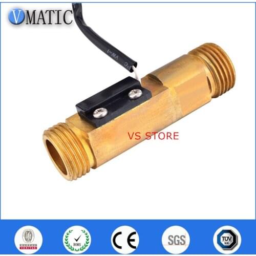 Free Shipping VCB668-1A Golden Brass Electronic Mini Water Heater Flow Switch