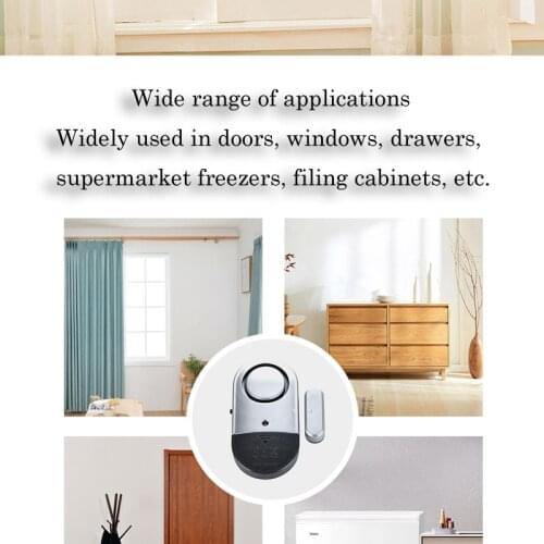 2021 Super Loud Sound Alarm Sensor Mini Window Door Sensor Wireless Burglar Alarm with Magnetic Sensor Home Security System Kit