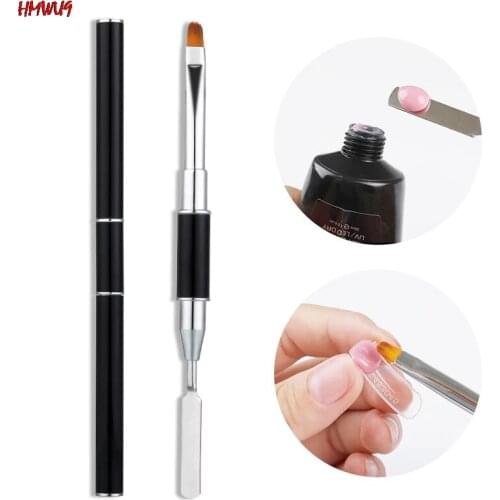 Hot Sale 2-In-1 Double-Ended Dual-Use Nail Tool Nail Pen Poly Nail Gel Brush And Picker