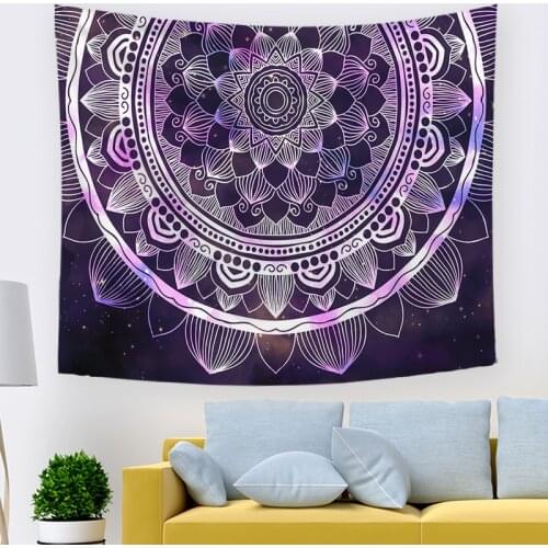 Hawkalice Tapestry Psychedelic Hippie Tapestry Mandala Trippy Meditation Chakra Witchy Lotus Wall Art Decor Backdrop Home Decor