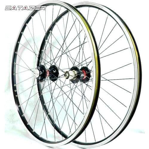 26inch 4 Bearing HUB 041/042 32holes Disc V Brake Wheel Mountain Bike Wheel Set 7/8/9/10/11 Speed Cassette