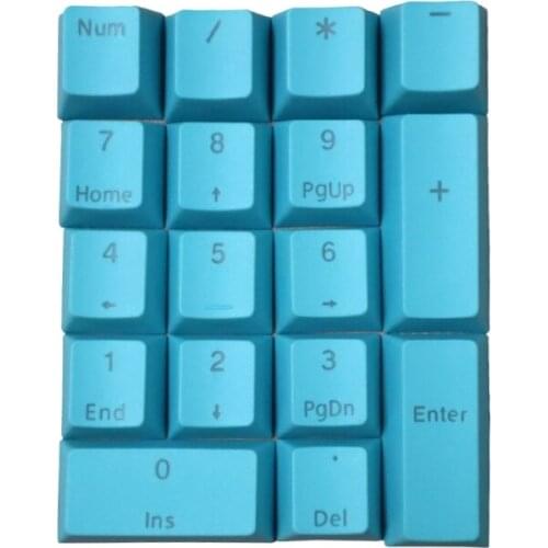 D08B Custom Keycaps 17 Key Set OEM Profile PBT Keycaps Colorful Numeric Area Keys Suitable for Mechanical Keyboard