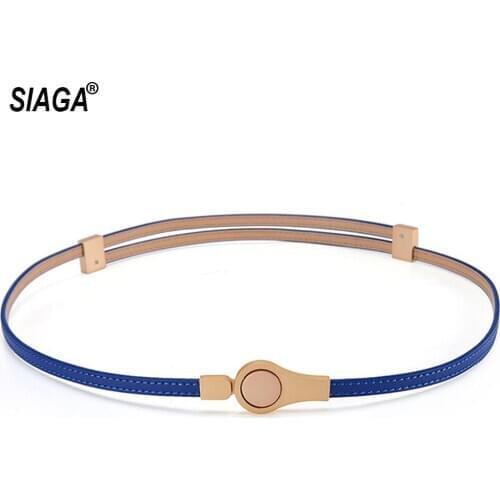 Fashion Design Painted Leather Slim Belt Female Style Skirt Decorative Real Genuine Waistband Belt for Girls FCO199