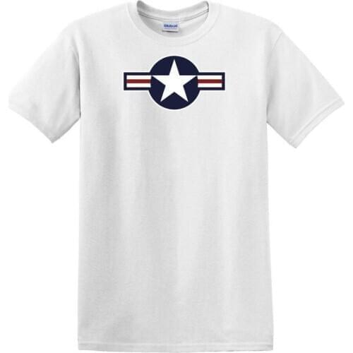 MenS United States Air Force Usaf Roundel T-Shirt Men 2019 New Short Sleeve Cotton Print MenS T-Shirt Plain T Shirts