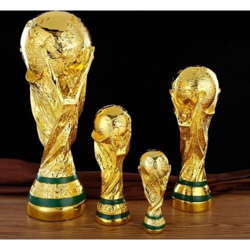 Imitation Golden Resin Award Trophy World Football Trophy Home Office Decoration Soccer Fan Boy Birthday Gift Accessories Modern