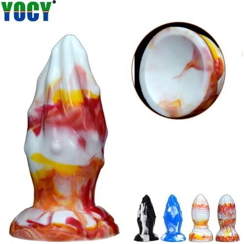 New Thick Big Ass Anal Type Silicone Plug Penis Sex Toy Female Masturbation Sodomy Fantasy Dildo Garden Bead Expander Adult Game