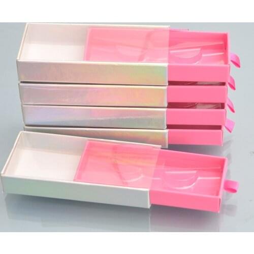 Wholesale Eyelash Packaging Box Lash Boxes Package Custom Rectangle Drawer Red Mink Lashes Makeup Storage Case bulk Vendors