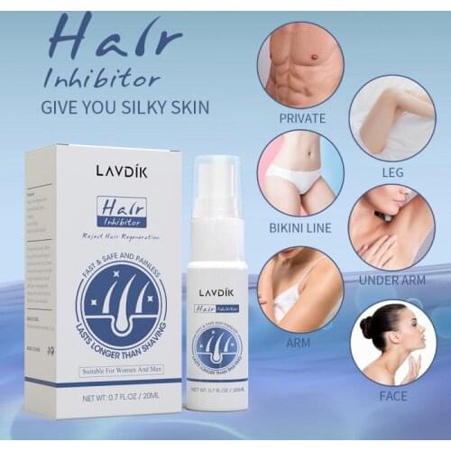 Permanant Hair Growth Removal Inhibitor Spray Beard Bikini Intimate Legs Body Armpit Painless Facial Stop Hair 38G