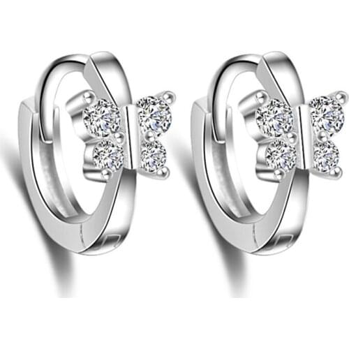 Fashion Jewelry 925 Sterling Silver Earrings, Flowers Inlaid With Zircon Earrings, Used For Women Wedding Jewelry Gifts