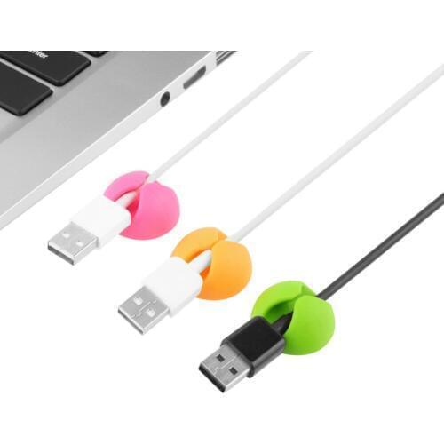 SIANCS Round Clip Earphone Cable Winder 5PCS Fixer Holder Management Bobbin clamp protector USB Cable Ties Organizer Wire Cord