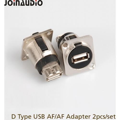 JOINAUDIO D-Type USB Connector Female to Female Coupler Adapter Connector AF to AF(2pcs for 1set)
