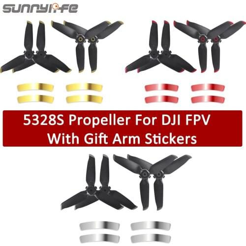 Sunnylife 2Pairs DJI FPV Propellers Quick Release 5328S Propeller Light Weight With Gift Stickers For DJI FPV Drone Acceccories