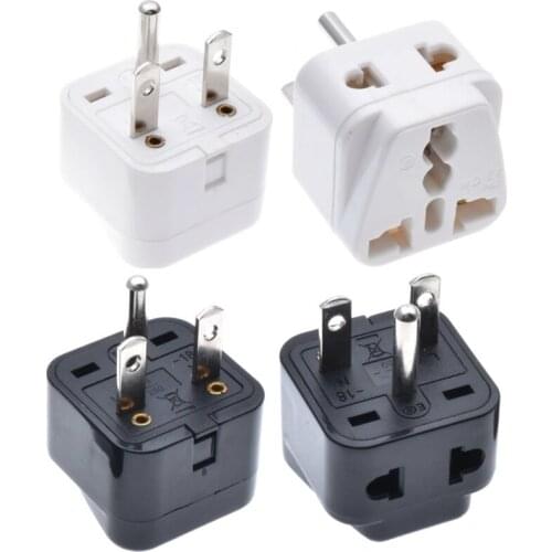 Universal World to North American NEMA 6-15P US 2 IN 1 Electrical Plug Adapter convert US/EU/UK/AU/China/Japan.....white color