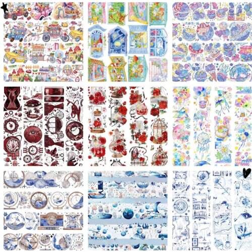 Vintage Plant Flower Grass Collection PET Tape for Card Making Bullet Journal DIY Scrapbooking Decorative Sticker