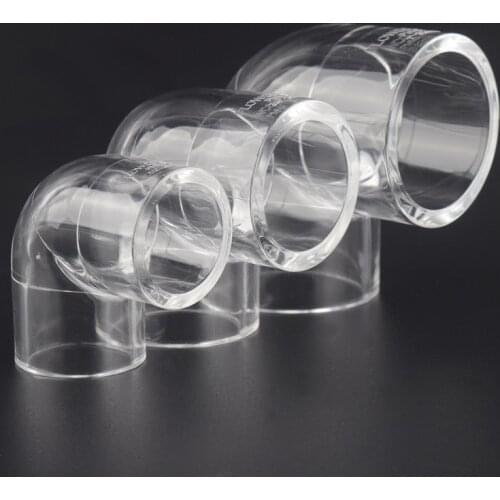 10pcs 90° Acrylic Elbow Connector Transparent Pipe Fittings Aquarium Water Pipe Connectors Clear Plexiglass Tube