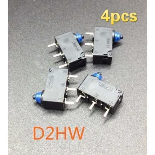 4pcs original D2HW car door lock micro switch 3 feet waterproof touch switch D2HW-A201D for Opel Zafira Cadillac BLS Astra