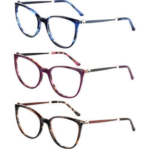 Acetate Metal Eyeglasses Frame 2019 New Fashionable Optical Glasses Frame For Men Eyewear Presbyopic Glasses Diopter Clear Lens