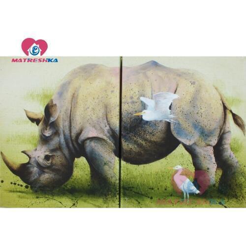 Diamond embroidery animals Elephant diamond painting triptych picture of rhinestones paintings from crystals decoration pictures
