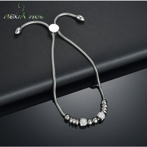 Nextvance Stainless Steel Jewelry Silver Color Charm Steel Ball Bracelet Bangles For Women Men Fashion 2019 Jewelry Accessories