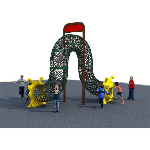 Customized Outdoor physical play park CE,ISO,TUV children Steel Net Rope Climbing playground FX17927