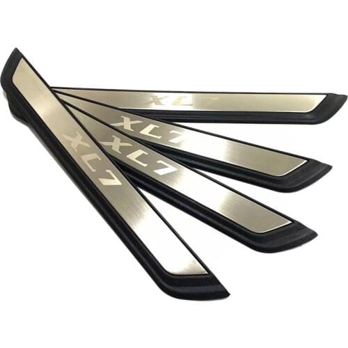 For Suzuki XL7 2020 2021 Stainless Door Sill Scuff Plate Kick Guard Pedal Threshold Step Protector Trim Cover Car Accessories