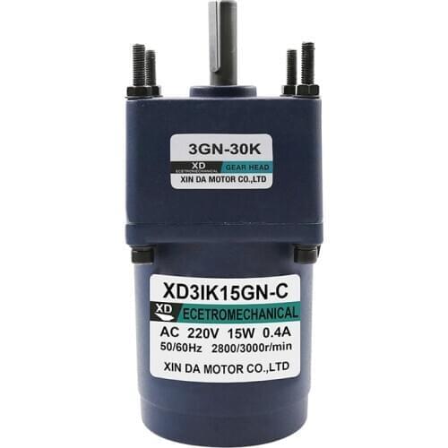 15W Micro Ac Gear Reduction Electric Machine 220V Single-Phase Motor Can Be Positive and Reverse Fixed Speed Small Motor